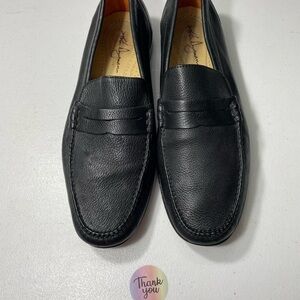 Martin Dingman Classic Black Leather Loafers Size 10 SB-20